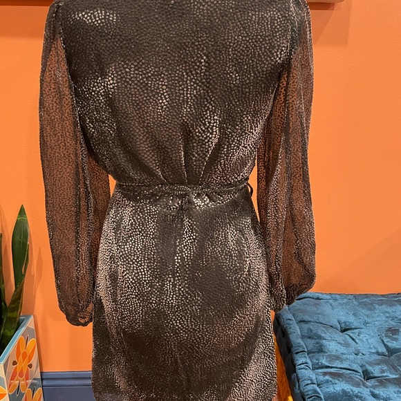 Modcloth burnout wrap dress - black - Picture 3 of 5